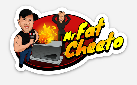 Mr Fat Cheeto Logo Sticker